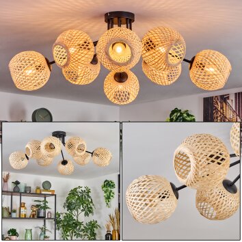 Basto lampa sufitowa naturalny, 8-punktowe