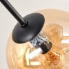 Koyoto lampa sufitowa, kula świetlna 81 cm bursztynowy, chrom, przydymiony, 10-punktowe