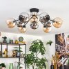 Koyoto Lampa sufitowa, Kula świetlna 81 cm W kolorze bursztynu, Chrom, Przydymiony, 10-punktowe