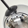 Koyoto lampa sufitowa, kula świetlna 81 cm bursztynowy, chrom, przezroczysty, przydymiony, 10-punktowe