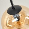 Koyoto lampa sufitowa, kula świetlna 81 cm bursztynowy, chrom, przezroczysty, przydymiony, 10-punktowe