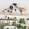Koyoto lampa sufitowa, kula świetlna 81 cm bursztynowy, chrom, przezroczysty, przydymiony, 10-punktowe