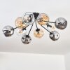 Ripoll lampa sufitowa, kula świetlna bursztynowy, przezroczysty, przydymiony, 10-punktowe