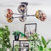 Koyoto lampa sufitowa, kula świetlna 72 cm chrom, złoty, przezroczysty, miedziany, przydymiony, 6-punktowe