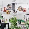 Koyoto lampa sufitowa, kula świetlna 72 cm chrom, złoty, przezroczysty, miedziany, przydymiony, 6-punktowe