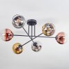 Koyoto lampa sufitowa, kula świetlna 72 cm chrom, złoty, przezroczysty, miedziany, przydymiony, 6-punktowe