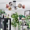 Koyoto lampa sufitowa, kula świetlna 72 cm chrom, złoty, przezroczysty, miedziany, przydymiony, 6-punktowe