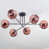 Koyoto lampa sufitowa, kula świetlna 72 cm miedziany, 6-punktowe