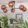 Koyoto Lampa sufitowa, Kula świetlna 72 cm W kolorze miedzi, 6-punktowe