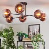 Koyoto lampa sufitowa, kula świetlna 78 cm przezroczysty, miedziany, 6-punktowe