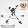 Koyoto Lampa sufitowa, Kula świetlna 78 cm Przezroczysty, W kolorze miedzi, 6-punktowe