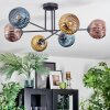 Koyoto lampa sufitowa, kula świetlna 80 cm niebeieski, złoty, miedziany, 6-punktowe