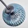 Koyoto lampa sufitowa, kula świetlna 80 cm niebeieski, złoty, miedziany, 6-punktowe