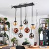 Gastor lampa wisząca, kula świetlna, lampa wisząca bursztynowy, chrom, miedziany, przydymiony, 8-punktowe