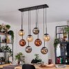Gastor lampa wisząca, kula świetlna, lampa wisząca bursztynowy, chrom, miedziany, przydymiony, 8-punktowe