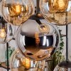 Gastor lampa wisząca, kula świetlna, lampa wisząca bursztynowy, chrom, przezroczysty, przydymiony, 8-punktowe