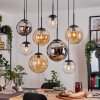 Gastor lampa wisząca, kula świetlna, lampa wisząca bursztynowy, chrom, przezroczysty, przydymiony, 8-punktowe