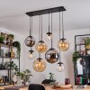 Gastor lampa wisząca, kula świetlna, lampa wisząca bursztynowy, chrom, przezroczysty, przydymiony, 8-punktowe