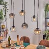 Ripoll lampa wisząca, kula świetlna, lampa wisząca bursztynowy, przezroczysty, przydymiony, 6-punktowe
