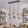 Ripoll lampa wisząca, kula świetlna, lampa wisząca bursztynowy, przezroczysty, przydymiony, 6-punktowe