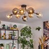 Ripoll lampa sufitowa, kula świetlna bursztynowy, przezroczysty, przydymiony, 8-punktowe