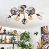 Ripoll lampa sufitowa, kula świetlna bursztynowy, przezroczysty, przydymiony, 8-punktowe