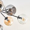 Ripoll lampa sufitowa, kula świetlna bursztynowy, przezroczysty, przydymiony, 8-punktowe