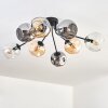 Ripoll lampa sufitowa, kula świetlna bursztynowy, przezroczysty, przydymiony, 8-punktowe