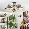 Ripoll Lampa sufitowa, Kula świetlna W kolorze bursztynu, Przezroczysty, Przydymiony, 8-punktowe