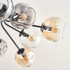 Ripoll Lampa sufitowa, Kula świetlna W kolorze bursztynu, Przezroczysty, Przydymiony, 10-punktowe