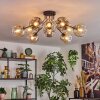 Ripoll Lampa sufitowa, Kula świetlna W kolorze bursztynu, Przezroczysty, Przydymiony, 10-punktowe