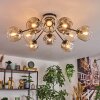 Ripoll Lampa sufitowa, Kula świetlna W kolorze bursztynu, Przezroczysty, Przydymiony, 10-punktowe