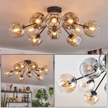 Ripoll Lampa sufitowa, Kula świetlna W kolorze bursztynu, Przezroczysty, Przydymiony, 10-punktowe Ripoll Lampa sufitowa, Kula świetlna W kolorze bursztynu, Przezroczysty, Przydymiony, 10-punktowe