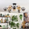 Koyoto Lampa sufitowa, Kula świetlna 82 cm W kolorze bursztynu, Przydymiony, 10-punktowe