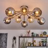 Koyoto Lampa sufitowa, Kula świetlna 82 cm W kolorze bursztynu, Przydymiony, 10-punktowe