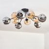 Koyoto Lampa sufitowa, Kula świetlna 82 cm W kolorze bursztynu, Przydymiony, 10-punktowe
