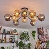 Koyoto Lampa sufitowa, Kula świetlna 82 cm W kolorze bursztynu, Przydymiony, 10-punktowe