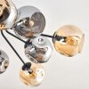 Ripoll lampa sufitowa, kula świetlna bursztynowy, przydymiony, 10-punktowe