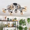 Ripoll Lampa sufitowa, Kula świetlna W kolorze bursztynu, Przezroczysty, Przydymiony, 10-punktowe