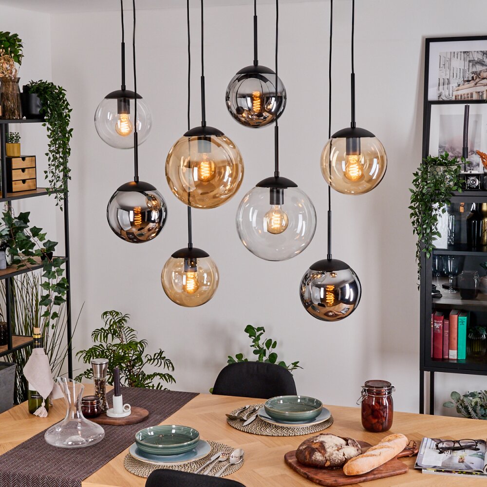 Gastor Lampa wisząca, Kula świetlna, Lampa wisząca W kolorze bursztynu, Chrom, Przezroczysty, Przydymiony, 8-punktowe main product photo