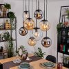 Gastor lampa wisząca, kula świetlna, lampa wisząca bursztynowy, chrom, przezroczysty, przydymiony, 8-punktowe