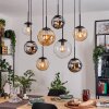 Gastor lampa wisząca, kula świetlna, lampa wisząca bursztynowy, chrom, przezroczysty, przydymiony, 8-punktowe