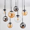 Gastor lampa wisząca, kula świetlna, lampa wisząca bursztynowy, chrom, przezroczysty, przydymiony, 8-punktowe