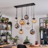 Gastor lampa wisząca, kula świetlna, lampa wisząca bursztynowy, chrom, przezroczysty, przydymiony, 8-punktowe