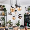 Gastor Lampa wisząca, Kula świetlna, Lampa wisząca W kolorze bursztynu, Chrom, Przezroczysty, Przydymiony, 8-punktowe