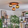 Koyoto lampa sufitowa, kula świetlna 40 cm kolory naturalne, czarny, 3-punktowe