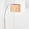 Granja lampa stojąca, lampa podłogowa łukowa chrom, czarny, 1-punktowy