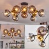 Koyoto lampa sufitowa, kula świetlna 81 cm złoty, przezroczysty, miedziany, przydymiony, 10-punktowe
