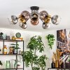 Koyoto lampa sufitowa, kula świetlna 81 cm złoty, przezroczysty, miedziany, przydymiony, 10-punktowe