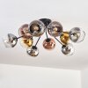 Koyoto lampa sufitowa, kula świetlna 81 cm złoty, przezroczysty, miedziany, przydymiony, 10-punktowe